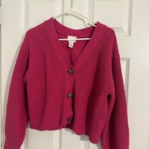 H&M hot pink cardigan